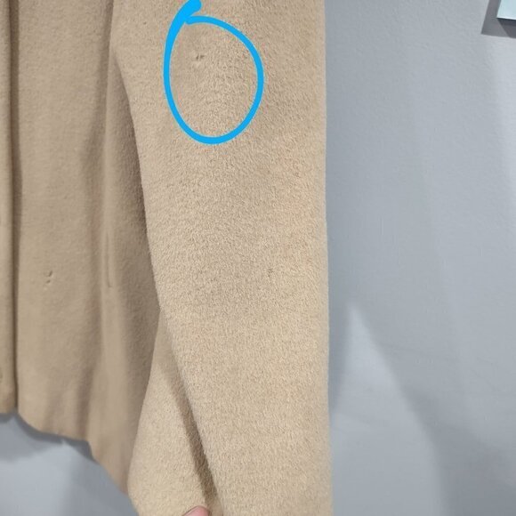 Vintage Larry Levine Italian 100% Camel Hair Coat Size 14 - Picture 6 of 9